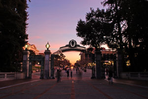 Sather Gate at sunset
